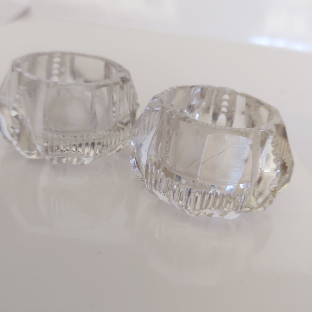 Dansk Clear Glass Crystal Candle Holder Tea Light or Regular Candle